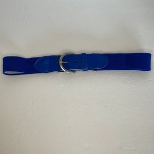 Youth baseball royal blue elastic belt